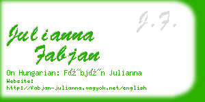 julianna fabjan business card